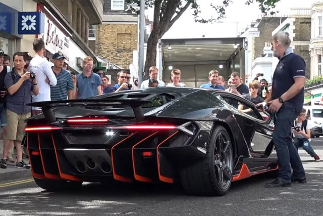 Lamborghini Centenario Arrives and Revs in London