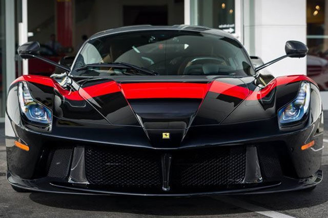 Owner Picks Up Stunning Black And Red Ferrari LaFerrari