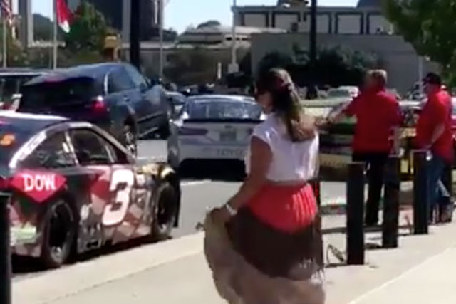 NASCAR Show Car Gets Hit on Charlotte Street During Event Promoting Sunday's Race