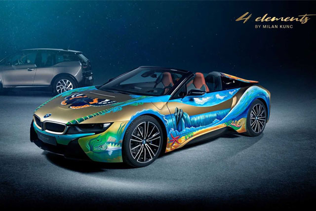 BMW i8 Roadster 4 Elements Art Car by Milan Kunc