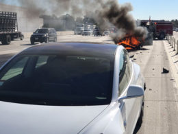 Tesla Model 3 High-Speed Crash That Left Gas-Powered Car in Flames