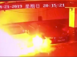 Tesla Investigates Video of Parked Model S Explode in Shanghai, China