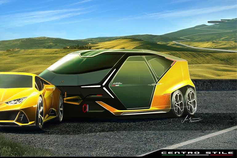Lamborghini Laughingly Launch Camping Trailer For Huracan