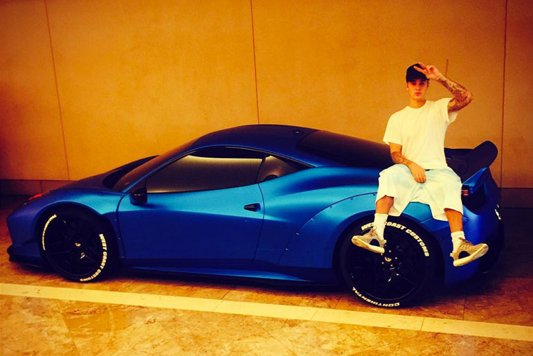 Justin Bieber Ferrari 458 Italia