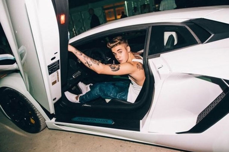 Justin Bieber Lamborghini Aventador