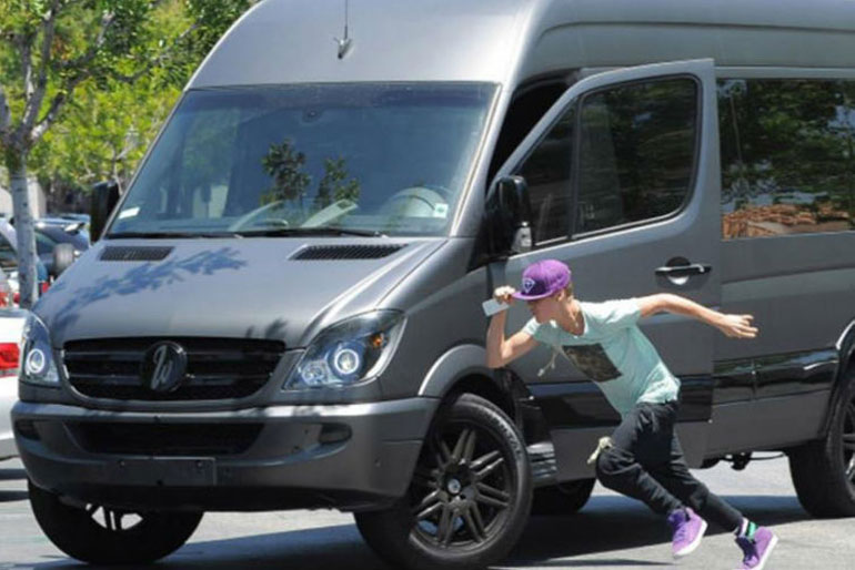 Justin Bieber Mercedes Benz Sprinter Van