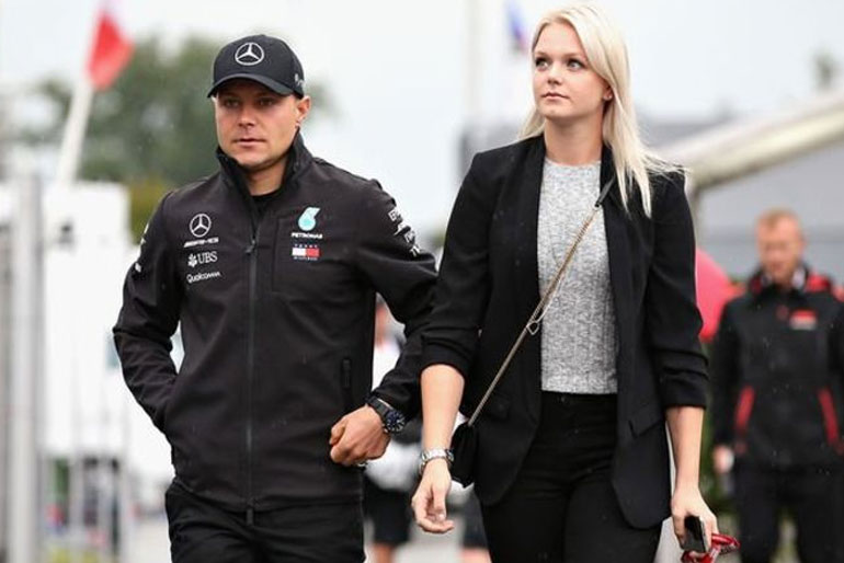 Valtteri Bottas currently dating Tiffany Cromwell