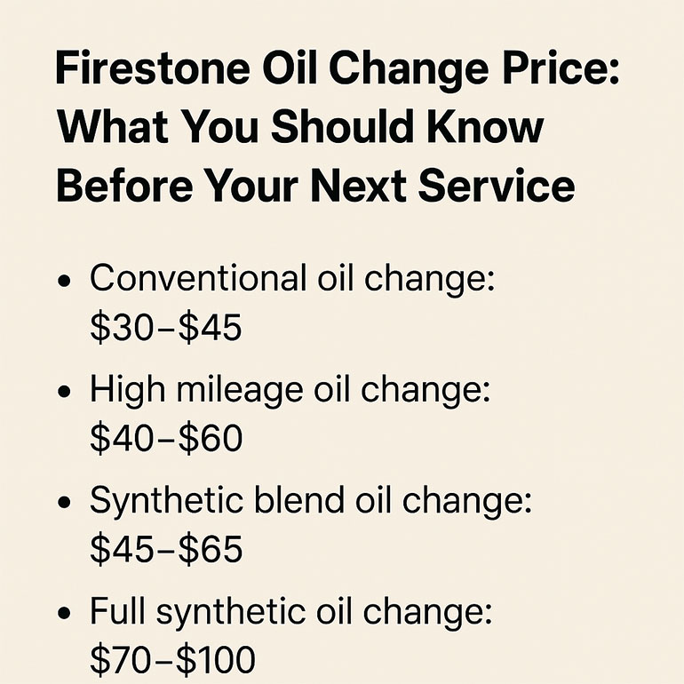 Firestone Oil Change Price